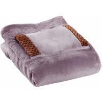 Heizdecke mit Handwärmer, tragbare USB-Heizdecke, weiche Flanell-Heizdecke, maschinenwaschbares Kissen, Heizkissen für zu Hause, 60 × 80 cm (lila) von KZQ