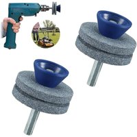 KZQ - 2 Stück doppelschichtiger Rasenmäherklingenschärfer, verschleißfester Rasenmäherklingenschärfer, geeignet für die meisten elektrischen KZQ - 2 Stück doppelschichtiger Rasenmäherklingenschärfer, verschleißfester Rasenmäherklingenschärfer, geeignet für die meisten elektrischen von KZQ