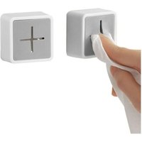 KZQ - 2 Stück selbstklebender Handtuchclip fürs Badezimmer (grau), selbstklebende Handtuchhaken für die Tür, abs, selbstklebender Handtuchhalter, von KZQ