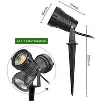 KZQ - 2er-Set Gartenstrahler, 3-W-LED-Leuchtmittel im Lieferumfang enthalten, verstellbare Strahler mit Erdspieß und Wandmontage, Außenbeleuchtung KZQ - 2er-Set Gartenstrahler, 3-W-LED-Leuchtmittel im Lieferumfang enthalten, verstellbare Strahler mit Erdspieß und Wandmontage, Außenbeleuchtung von KZQ