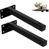 2er Set Regalträger 200 mm Schwerlast schwarz für Schweberegale für Heimwerker von KZQ