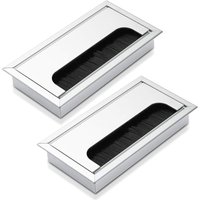 KZQ - 2er-Set Schreibtisch-Kabelmanagement 160 x 80 mm – Schreibtisch-Kabelabdeckungsdurchgänge – Aluminium, Kabelmanagement-Organizer für Zuhause KZQ - 2er-Set Schreibtisch-Kabelmanagement 160 x 80 mm – Schreibtisch-Kabelabdeckungsdurchgänge – Aluminium, Kabelmanagement-Organizer für Zuhause von KZQ