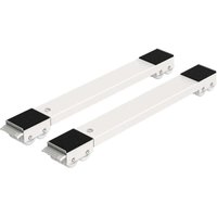 KZQ - 2er Set Transportrollen fahrbar - Untergestell für Waschmaschine, Kühlschrank, Trockner, Gefrierschrank bis 300kg, mit 24 Rädern, Bremse, weiß KZQ - 2er Set Transportrollen fahrbar - Untergestell für Waschmaschine, Kühlschrank, Trockner, Gefrierschrank bis 300kg, mit 24 Rädern, Bremse, weiß von KZQ