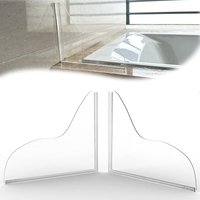 2er-Set transparenter Badewannen-Spritzschutz, Badewannen-Spritzschutz, um Wasser in der Dusche zu halten, Anti-Spritzschutz-Geräte von KZQ