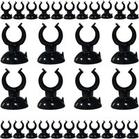 KZQ - 30 Stück Aquarium-Saugnapf (schwarz), umweltfreundliche PVC-Aquarium-Saugnapf-Clips für Warmwasserbereiter, Thermometer, Aquarium-Wasserschlauch von KZQ