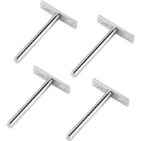 KZQ - 4er-Pack schwebende Regalhalterungen, 10,2 cm, robuste versteckte Halterungen – für Wände, Kamine, Bücherregale, Silber KZQ - 4er-Pack schwebende Regalhalterungen, 10,2 cm, robuste versteckte Halterungen – für Wände, Kamine, Bücherregale, Silber von KZQ