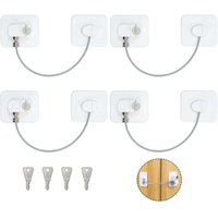 KZQ - 4er Set Kindersicherung Fenstersicherung, Weiße Kindersicherung Türsicherung mit 4 Schlüsseln, Kindersicherung Fenstersicherung mit Starkem KZQ - 4er Set Kindersicherung Fenstersicherung, Weiße Kindersicherung Türsicherung mit 4 Schlüsseln, Kindersicherung Fenstersicherung mit Starkem von KZQ