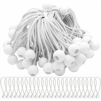 50 Stück elastische Spanner, Bungee-Seile mit Kugeln, elastische Bungee-Bungee-Bälle für Festzelte, Zelte, Banner und Planen 50 Stück elastische Spanner, Bungee-Seile mit Kugeln, elastische Bungee-Bungee-Bälle für Festzelte, Zelte, Banner und Planen von KZQ