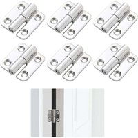 KZQ - 6 Stück abnehmbare Scharniere, robuste Türscharniere, 37 x 34 mm Edelstahlscharniere, abnehmbare Türscharniere, linkshändige Einschraubleiste, von KZQ
