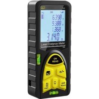 60 m Laser-Entfernungsmesser, tragbares digitales Messwerkzeug mit Griff, Wasserwaagen, großem LCD-Display mit Hintergrundbeleuchtung und 60 m Laser-Entfernungsmesser, tragbares digitales Messwerkzeug mit Griff, Wasserwaagen, großem LCD-Display mit Hintergrundbeleuchtung und von KZQ