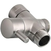 KZQ - 7,3 x 6,7 x 4,8 cm, gebürstetes Nickel, massives Messing, 3-Wege-Ventil, G1/2 Zoll, Handbrause, Duschkomponenten, Universalarmatur KZQ - 7,3 x 6,7 x 4,8 cm, gebürstetes Nickel, massives Messing, 3-Wege-Ventil, G1/2 Zoll, Handbrause, Duschkomponenten, Universalarmatur von KZQ