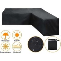 KZQ - Abdeckung für Gartenmöbel, L-förmige Gartenmöbelabdeckung, wasserdichte Ecksofa-Abdeckung aus Oxford-Stoff, Schutzhülle für Terrassenmöbel (270 von KZQ
