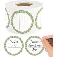 KZQ - Auflösbare Dosenetiketten – 5,1 cm, 500 Stück, auflösbare Etiketten für Einmachgläser – auflösbare Lebensmitteletiketten für Behälter – von KZQ