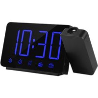 KZQ - Blu-ray) 180-Grad-Projektor, Radio-Projektionswecker, elektronische Uhr mit LED-Anzeige, digitaler Projektionswecker, USB-Stromversorgung von KZQ