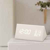 KZQ - Digitaler Wecker, LED-Holzwecker, digitaler Wecker aus Holz, 6 einstellbare Helligkeits-Tischuhren mit Zeit, Luftfeuchtigkeit und Temperatur KZQ - Digitaler Wecker, LED-Holzwecker, digitaler Wecker aus Holz, 6 einstellbare Helligkeits-Tischuhren mit Zeit, Luftfeuchtigkeit und Temperatur von KZQ