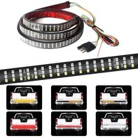 KZQ - Dreireihige LED-Rücklichtleiste, 150 cm, 432 LEDs, weiß/rot/bernsteinfarben, wasserdichte LED-Lichtleiste für pkw und lkw, suv, Rücklicht, KZQ - Dreireihige LED-Rücklichtleiste, 150 cm, 432 LEDs, weiß/rot/bernsteinfarben, wasserdichte LED-Lichtleiste für pkw und lkw, suv, Rücklicht, von KZQ