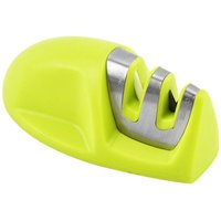 KZQ - Küchenschärfer (Grün) Professioneller 2-in-1-Handschärfer für Edelstahl- und Keramikmesser aller Größen, schwarze rutschfeste Basis von KZQ