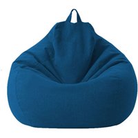 KZQ - Lazy Sofa Bag Recliner Sofabezug Stoffsesselbezüge Stuhlbezüge ohne Füllstoff Sitz Sitzsack Puff Tatami Wohnzimmermöbel (Blau, 70×80cm) von KZQ