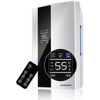 KZQ - Luftentfeuchter 300ML/D, Leiser Elektrischer Luftentfeuchter mit 1500ml Tank, Kontinuierliche Entwässerung, Fernbedienungstimer, 24h, von KZQ