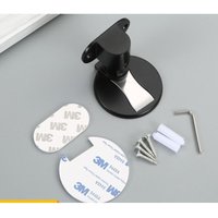 KZQ - Magnetischer Türstopper, verstellbar, robust, groß, unsichtbar, gebürsteter 304 Edelstahl-Türstopper für Büro und Zuhause (schwarz) von KZQ
