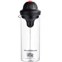 KZQ - Mini-Handmixer, elektrischer Milchaufschäumer für den Haushalt, Milchaufschäumer mit Glasmessbecher, Schneebesen von KZQ
