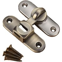 Schiebetürschloss, 90 Grad, rechtwinklig, ohne Stanzen, für Schiebetüren im Scheunenstil (Bronze), 1 Stück - KZQ von KZQ