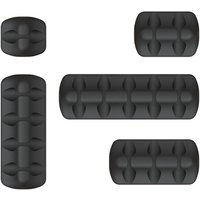 KZQ - Schwarze Kabelklemmen, Schreibtisch-Organizer – 5 Stück – Silikon-Kabelhalter, fester, selbstklebender Kabelbinder, Schreibtisch-Kabelhalter KZQ - Schwarze Kabelklemmen, Schreibtisch-Organizer – 5 Stück – Silikon-Kabelhalter, fester, selbstklebender Kabelbinder, Schreibtisch-Kabelhalter von KZQ