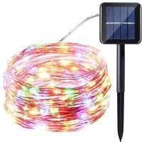 KZQ - Solar-Lichterkette, Gartenbeleuchtung (100 led, 8 Modi), 12 m, wasserdichte Solarlampe für den Außenbereich, wasserdichtes dekoriertes Licht von KZQ