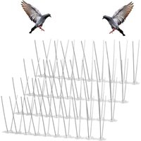 KZQ - Taubenspike aus Edelstahl, 1 m, 4-reihig, für Balkone, vormontierter, flexibler Vogelabwehrspike für Spatzen, Schwalben, Krähen, Katzen KZQ - Taubenspike aus Edelstahl, 1 m, 4-reihig, für Balkone, vormontierter, flexibler Vogelabwehrspike für Spatzen, Schwalben, Krähen, Katzen von KZQ