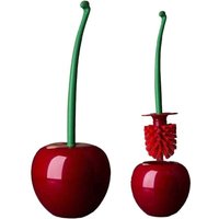 Toilettenbürste, Toilettenbürste und Halter – kreative Kirschform, gute Griffigkeit, kompakte Toilettenbürste, Griff aus ABS-Kunststoff, dekoratives Toilettenbürste, Toilettenbürste und Halter – kreative Kirschform, gute Griffigkeit, kompakte Toilettenbürste, Griff aus ABS-Kunststoff, dekoratives von KZQ