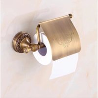 Toilettenpapierhalter mit Deckel aus hochwertigem Messing mit geschnitzter Basis im antiken Stil. Toilettenpapierhalter in Bronzefarbe. Praktisch für von KZQ