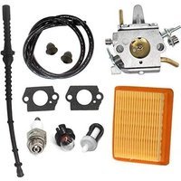 KZQ - Vergaser mit Luftfilter und Kraftstoffleitung für Stihl FS400 FS450 FS480 SP400 SP450 Rasentrimmer Freischneider. Ersetzt Zama C1Q-S34H, 4128 von KZQ