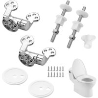 WC-Sitz-Scharnierbefestigungen, Soft-Close-Toilettensitz-Scharniere, WC-Sitz-Scharniere aus Zinklegierung, Ersatz-Befestigungsset für WC-Sitze - KZQ WC-Sitz-Scharnierbefestigungen, Soft-Close-Toilettensitz-Scharniere, WC-Sitz-Scharniere aus Zinklegierung, Ersatz-Befestigungsset für WC-Sitze - KZQ von KZQ