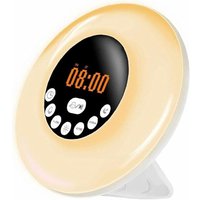 KZQ - Wecker Wake Up Light Nacht Sonnenaufgang Sonnenuntergang Simulation rgb 7 Farben led Nachtlampe Triumph mit Bluetooth-Lautsprecher FM-Radio von KZQ