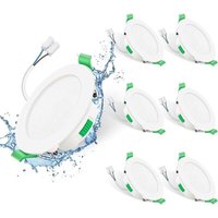 KZQ - led Einbaustrahler 230V 7W dimmbar 68mm IP44 Einbaustrahler Bad Küche 3000K / 4000K / 6500K Einbaustrahler rund weiß 6er Set KZQ - led Einbaustrahler 230V 7W dimmbar 68mm IP44 Einbaustrahler Bad Küche 3000K / 4000K / 6500K Einbaustrahler rund weiß 6er Set von KZQ