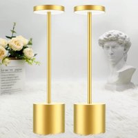 Kabellose Touch-Nachttischlampe, 5000 mAh, 2 wiederaufladbare LED-Tischlampen, 3 Farbtemperaturen von KZQ