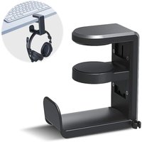 Kopfhörerhalter, Kopfhörerhaken unter dem Schreibtisch, stanzfrei verstellbarer Tischclip, um 360 Grad drehbarer Haken, Gaming-Headset-Halter, von KZQ