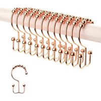 Kupfer-Duschvorhangstangen, aus hochwertigem, oxidationsbeständigem Edelstahl, doppelt verzinkt, leicht an der Duschstange zu befestigen, Packung mit von KZQ