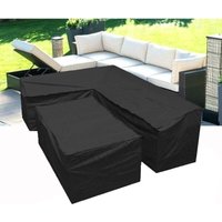 L-förmige Gartensofa-Abdeckung - L-förmige Gartenmöbelabdeckung mit Kordelzug an der Unterseite, 210D L-förmige Gartenmöbelabdeckung von KZQ