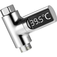 KZQ - LED-Duschthermometer, digitales Thermometer 5–85 °c, mit 360° drehbarem Thermometer, LED-Wasserzähler, Duschwasserthermometer für ältere Kinder von KZQ