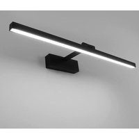 Led Badspiegelleuchte 50cm, 12W, IP44 Wasserdicht Bad Wandleuchte 180° Drehbar, Moderne Badspiegelleuchte, Kaltweiß 5500K, Schwarz,Black von KZQ