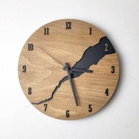 KZQ - Leise, nicht tickende Wanduhr, kreative Wanduhr aus Holz, nordische, japanische minimalistische Uhr für Zuhause, Wohnzimmer, Büro,b von KZQ