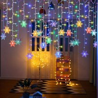 Lichterkette mit Schneeflocken, 4 m, 96 LEDs, 8 Modi, für Weihnachten, Hochzeit, Geburtstag, Garten, Schlafzimmer Lichterkette mit Schneeflocken, 4 m, 96 LEDs, 8 Modi, für Weihnachten, Hochzeit, Geburtstag, Garten, Schlafzimmer von KZQ