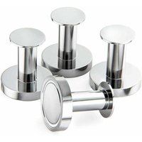Magnetgarderobe - 4 extrem starke Wandhaken - Zum Aufhängen von Mänteln und Taschen - Garderobenleiste für die Tür mit seltenem Neodym-Metallmagnet von KZQ