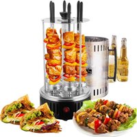 Mini-Dönergrill für Zuhause, Elektrischer Kebab-Automat, Vertikalgrill, Dönerspieße aus Edelstahl, Tischgrill-Drehspieß mit 6 Spießen Mini-Dönergrill für Zuhause, Elektrischer Kebab-Automat, Vertikalgrill, Dönerspieße aus Edelstahl, Tischgrill-Drehspieß mit 6 Spießen von KZQ