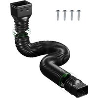 Rallonge de Tuyau de Descente, Connecteur de Gouttière Flexible für Tuyau de Drainage des Eaux Pluviales (Le Noir) von KZQ