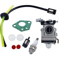 Rasenmäher-Vergaser-Kit, Kraftstofffilter mit Zündkerzendichtungsschlauch für 52 cc, 49 cc, 43 cc von KZQ
