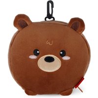 Reisekissen mit Schlafmaske, Reißverschluss, platzsparender Tragehaken, 16 x 16 cm von KZQ