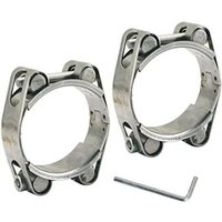 Robuste Doppelkopf-Doppelschicht-Schlauchschelle aus Edelstahl 304, 45–55 mm, Bandbreite 20 mm (2 Stück mit Schraubenschlüssel) - KZQ von KZQ