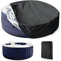 Schutzhülle für Schwimmbad oder Spa, Runde Sonnenschutzabdeckung für Outdoor-Spa, Wasserdicht, Staubdicht, Regenfest und UV-beständig, 210 x 30 cm, Schutzhülle für Schwimmbad oder Spa, Runde Sonnenschutzabdeckung für Outdoor-Spa, Wasserdicht, Staubdicht, Regenfest und UV-beständig, 210 x 30 cm, von KZQ